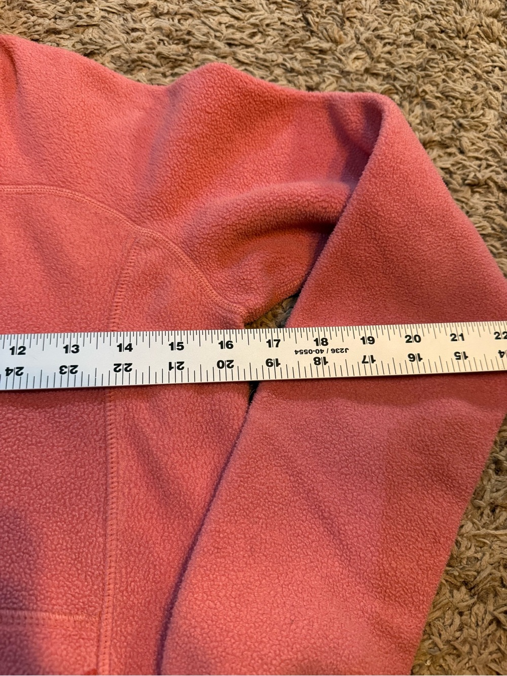 Patagonia Coral-Pink Fleece 1/4-Zip Pullover girls (12/large) - Picture 4 of 8